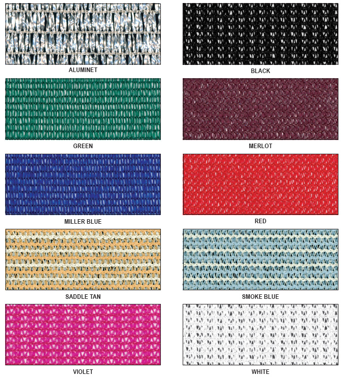 shade cloth colors